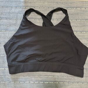 Fabletics Black Racerback Sports Bra Moisture-Wicking